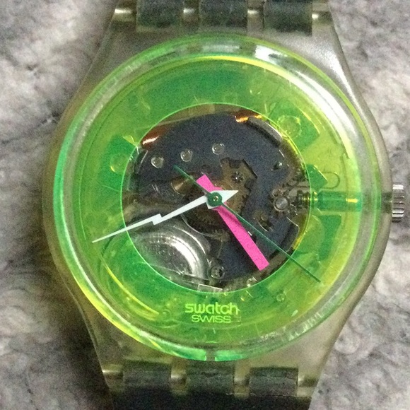 Swatch Accessories - Vintage 1985 Swatch Watch gk101 Techno sphere